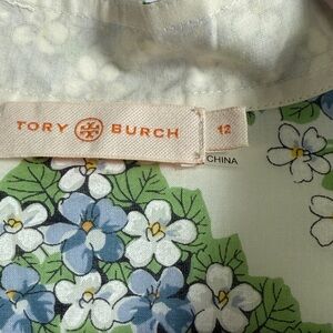 Tory Burch Floral Blouse - Blue and Green